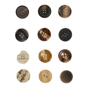 
Resin button wool trench coat coat large size round black button men and women's suit trousers versatile button