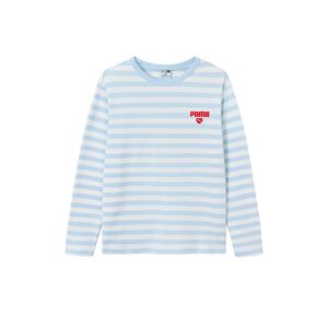 
PUMA boys and girls new children's long-sleeved T-shirt girls casual loose striped tops teenagers bottoming