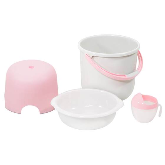 
Yiqian Love Baby Baby Baby Bathroom Supplies Set Food Grade Bucket Stool Wash Basin Sprinkler