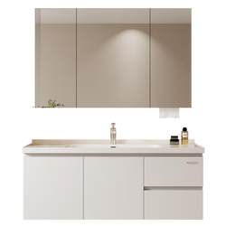 Huida Honeycomb Aluminum Space Bathroom Cabinet Combination Ceramic Integrated Basin Bathroom Washstand Washbasin Pool Cabinet