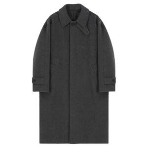 Men's coat mid-length outer coat 2025 winter new thickened windbreaker Korean style trendy British style woolen coat