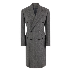 
[High weight 100% wool] CULTUM King Edition Polo Coat Double Row Herringbone Wool Jacket for Men