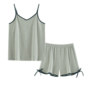 
Jialefen pajamas for women in summer summer modal suspender vest home clothes ice silk sexy two-piece set