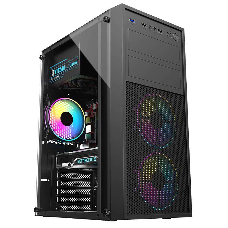 Computer Renaissance Case Badge Evesky Renaissance ATX Computer Case - Desktop DIY Gaming PC Case