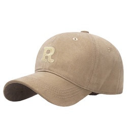 R Logo Letter Baseball Cap For Women, Versatile Couple Style, Slim And Face-shaped Small Peaked Cap, Men's Sports Sun Protection Hat