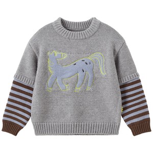 
[New Product] Papa Climbing Winter Children's Sweater for Boys and Girls Tops Versatile Warm Knitted Sweater Red New Year