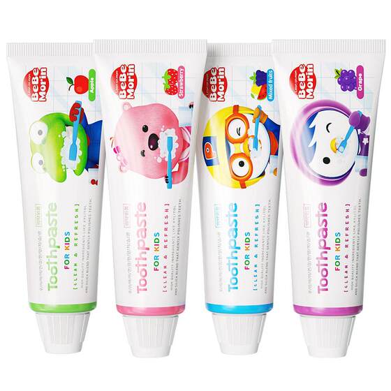 
Korean Bolele children's toothpaste for babies aged 3 to 6 years old, 6-12 years old, containing fluoride to prevent tooth decay, specifically for babies during the teething period