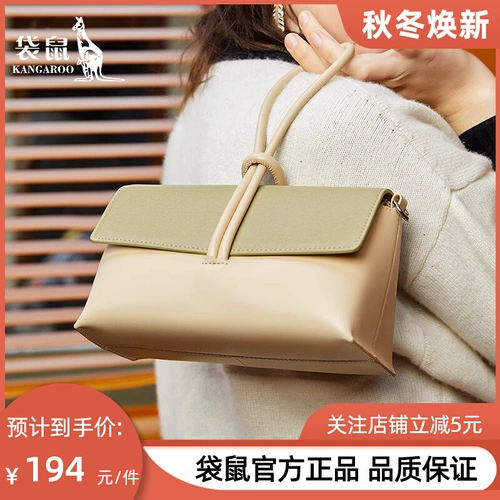 Кенгуру, модная универсальная сумка на одно плечо, небольшая сумка, сумка через плечо, коллекция 2023, осенняя, из натуральной кожи