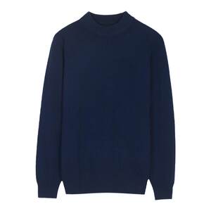 
Deer King cashmere sweater for men's business solid color half turtleneck knitted sweater pullover warm bottoming shirt new autumn and winter