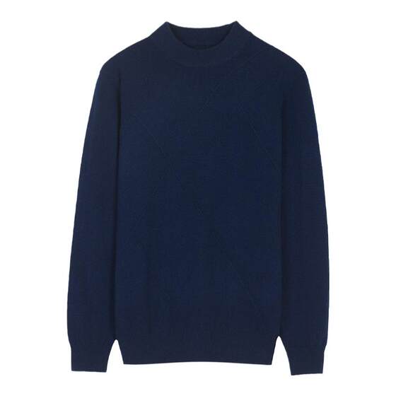 
Deer King cashmere sweater for men's business solid color half turtleneck knitted sweater pullover warm bottoming shirt new autumn and winter