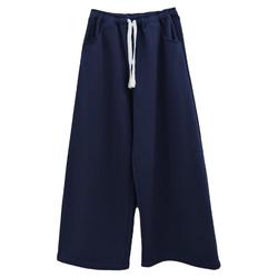 Zi Originální Dojíždění Jednoduché Zimní Měkké Zesílené Rovné Slim Všestranné Pletené Kalhoty Plus Sametové Volné Tepláky Pro ženy