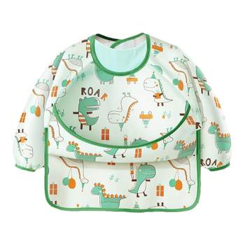 Extra large three-dimensional pocket pure cotton neck protector baby coveralls