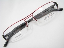 Charmant夏蒙 纯钛 眼镜架adlib ad.lib AB3102U BU红色 眼镜框