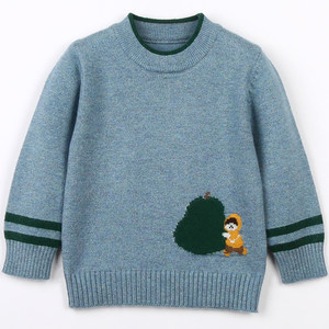 
Children's Cashmere Sweater Boys' Sweater 2025 Autumn and Winter New Cartoon Pony Baby Knitted Baby Boy's Cardigan