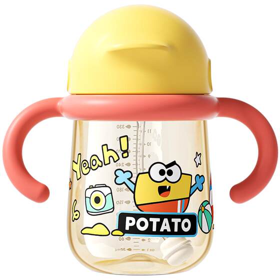 Little potato children's straw cup learning cup baby with duckbill ppsu baby drinking water summer water cup
