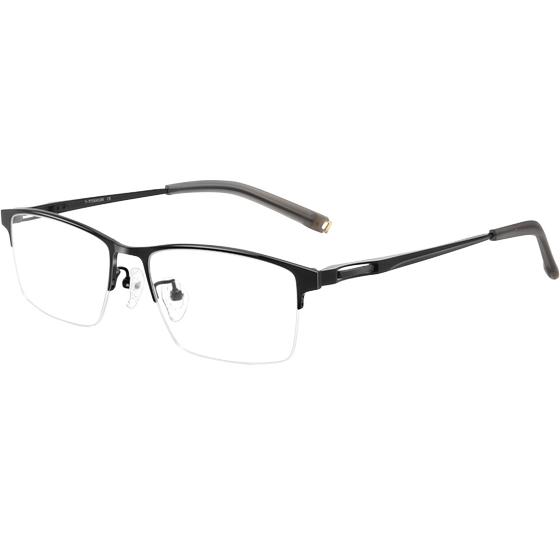 
Ultra-light pure titanium half-frame glasses men's myopia anti-blue light business can be matched with color change lenses eye frame