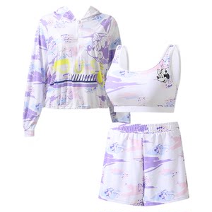 
Disney split swimsuit three-piece set for women new seaside vacation vest sun protection cover-up beach plus size swimsuit