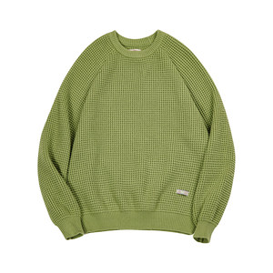 
Maden American Encore Red Pineapple Pattern New Year Sweater Loose Thickened Pullover Souffle Sweater Autumn and Winter Women