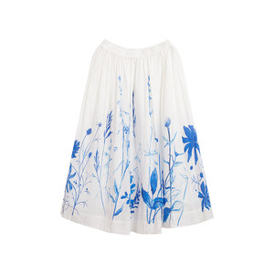 
Forget City Y502/Brave flowers are brilliant/A new style of 21 ramie original printed A-line skirt for women