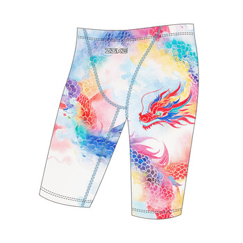 Zhouke new boys' colorful auspicious dragon competitive swimming trousers
