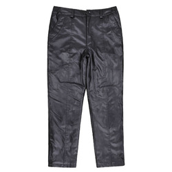 Winter Thickened Waist-protecting Knee-protecting Leather Trousers, Men's Loose Velvet Motorcycle Riding, Windproof And Warm Leather-cotton Trousers For Driving