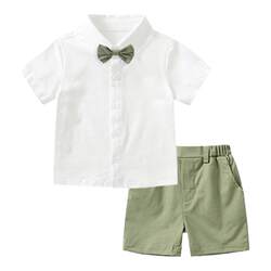 Birthday dress for men's cotton British style bow tie