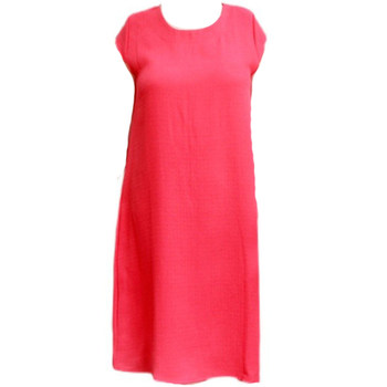 Fat Mom Extra Large Loose A Version Cotton and Linen Dress