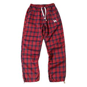 
Japanese foreign trade spring and summer men's plaid plaid casual pants elastic waist straight tying trousers harem pants trendy pants