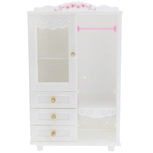 30cm doll handmade wardrobe fantasy wardrobe furniture super large dressing toy hanger accessories clothes shoe cabinet