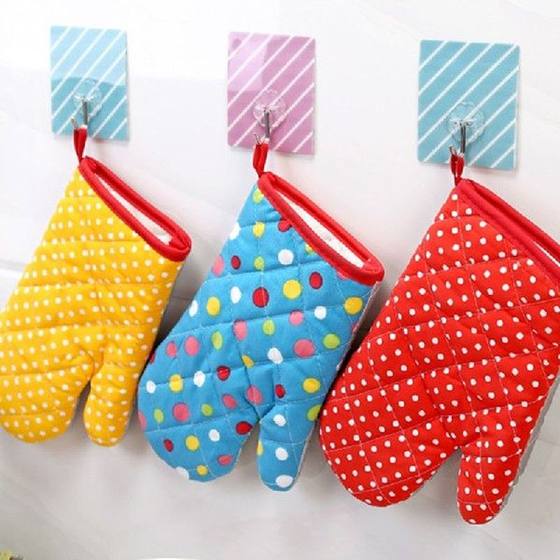 1pcs Mitten Microwave Oven Glove Cotton Insulated Baking