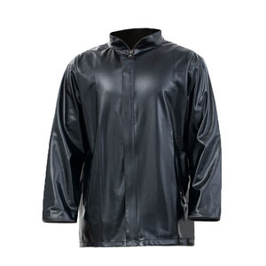 Dry -wearing leather jacket Middle -aged and elderly men's labor insurance waterproof leather pants loose work clothes suits suits oil -proof dirty leather jacket
