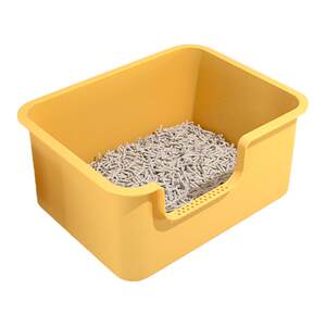 Cat sand pot oversized outer spatter cat toilet is extremely deodorant and open cat sand pot huge kitten cat shit basin
