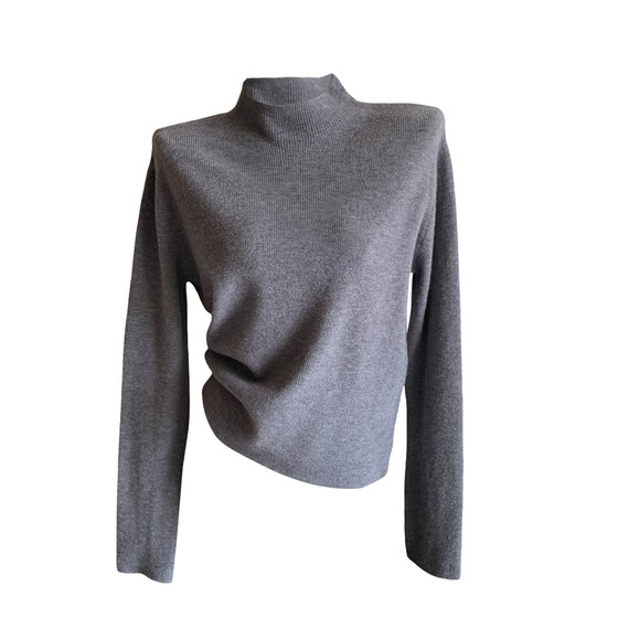 
Pumpkin orange half turtleneck bottoming shirt for women 2025 autumn and winter new style high-end mid-collar sweater knitted top