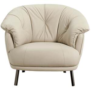 Quanyou Home Modern Simple Single Chair Living Room Leisure Book Chair Balcony Internet Celebrity Leather Sofa Chair