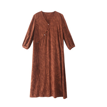 Beautiful Inn draped satin quad sleeve dress for women