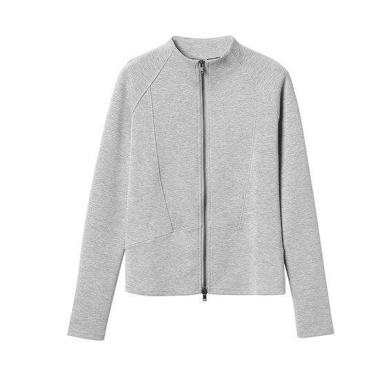 
Spring/Summer 26~Lightweight Q-elastic Modal stand collar double zipper slim fit versatile fashionable jacket for women
