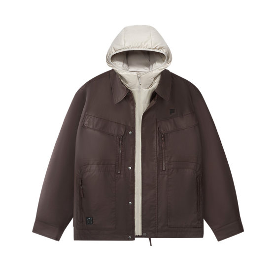 
FILA FUSION Fila trendy brand down jacket two-piece set for men 2026 spring new casual loose jacket