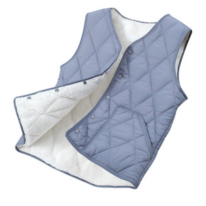 
Vest for men and women in autumn and winter, warm and thickened down cotton, light and thin base layer, lambswool vest, waistcoat and vest