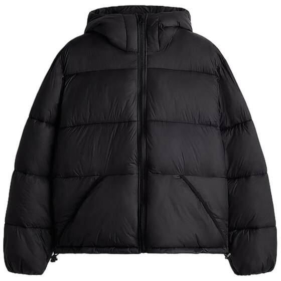 HM Men's and Women's Cotton Clothes Winter Couples Outdoor Leisure Hooded Loose Warm Hydrophobic Cotton Clothes 1245643