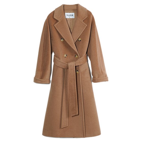 
Yuerong strap lining cashmere coat for women mid-length autumn and winter wool coat for women thickened 101801 coat
