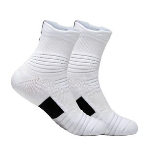 Vitamin's actual basketball socks, towel bottom professional high -pitch sports elite men's middle tube high -top badminton socks long cylinder