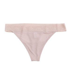 Through pants Women's sexy mulberry silk lady panties without trace pants head low waist transparent erotic T pants
