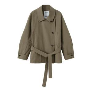 [Ready Stock] RUISHI Ruishi's 'Autumn Letter' double placket multi-collar long and short windbreaker jacket autumn