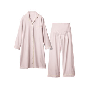 
Qianquhui maternity clothing spring and autumn home clothing set convenient breastfeeding tops and pants for pregnant mothers comfort pajamas