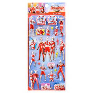 
Ultraman Stickers Children's Cartoon Animation Salted Egg Superman 3D Bubble Stickers Kindergarten Reward Small Stickers
