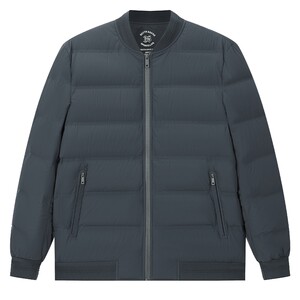 
Baisi Dun Official Men's Short Down Jacket Winter Style Thermal Storage Warmth and Cold Protection Ribbed Baseball Collar Down Jacket