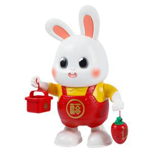 
Singing and dancing little rabbit 0 to 6 months old baby practice raising head training little lucky rabbit 1 year old baby toy