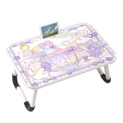 Cartoon rabbit bed small table dormitory study table foldable table small table board laptop stand bed desk home children bedroom bay window balcony lap table Christmas gift