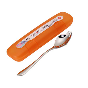 
Langwei Portable Tableware 304 Stainless Steel Multi-Function Fork Spoon Chopsticks Portable Children's Middle School Take-out Travel