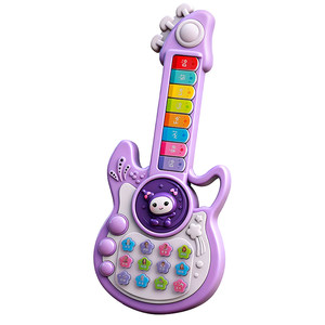 Children's cartoon multifunctional electronic small guitar music piano girl early education enlightenment ukulele musical instrument can be played